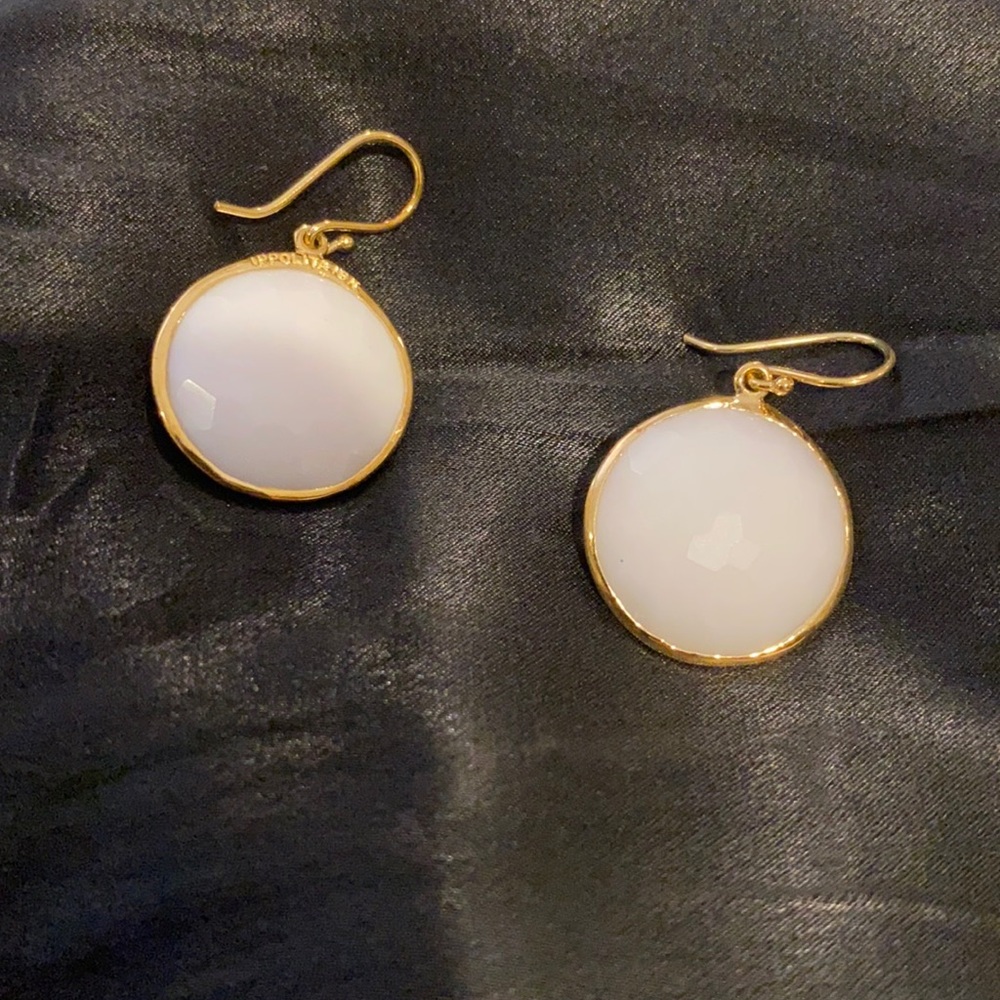 💥2xHP💥 SOLD IPPOLITA LOLLIPOP 18K GOLD QUARTZ EARRINGS - Picture 12 of 16